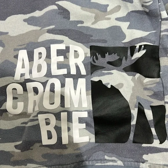 Abercrombie and Fitch Fleece lined Jacket Blue Ombe Moose Logo - Picture 6 of 9